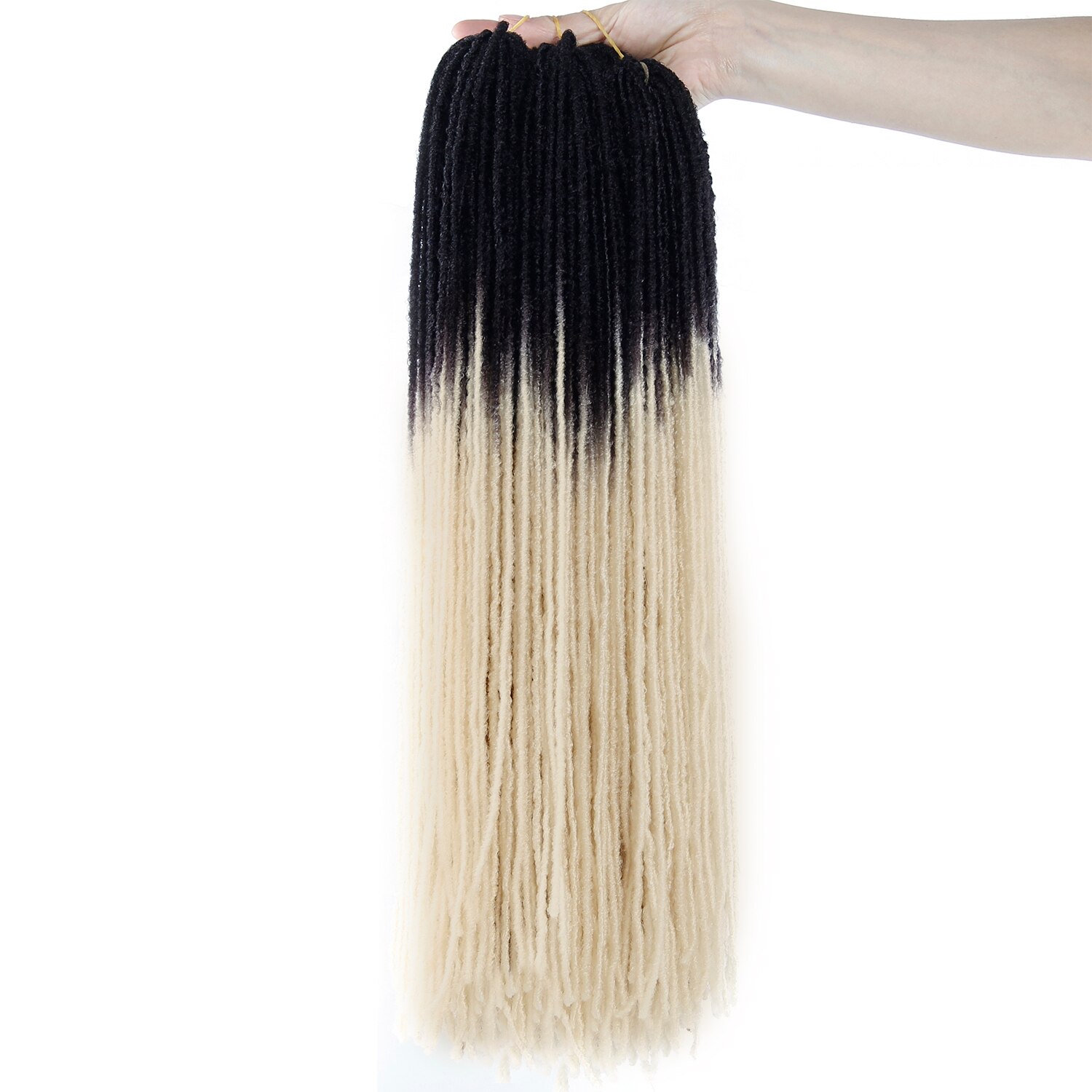 Deadlocks Sister Locks Afro Crochet Braids Ombre Color 18 Inch Brown Synthetic Braiding Hair for Women Faux Locs Crochet Hair: T4/613# / 1Pcs/Lot