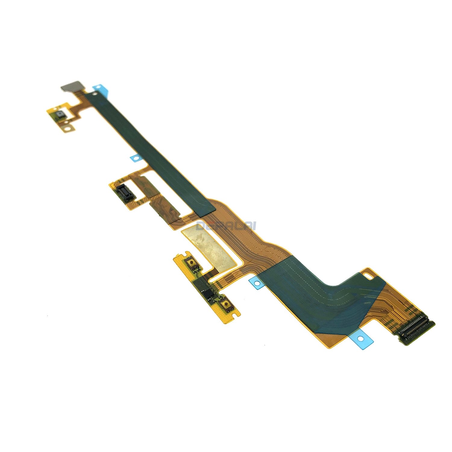 Microfono Pulsante Laterale Del Volume di Alimentazione Cavo Della Flessione per Sony Xperia T2 XM50h D5303 D5322 Sim Card Vassoio Slot Titolare Lettore di presa