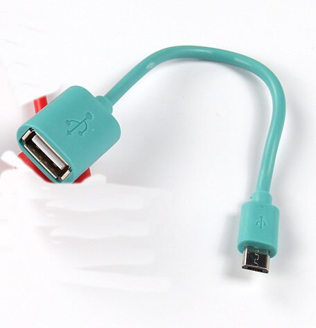 100% tested Colorful Host Micro USB to USB Mini OTG Cable Adapter for Samsung Xiaomi HTC LG Android Phone for flash drive glossy: Blue