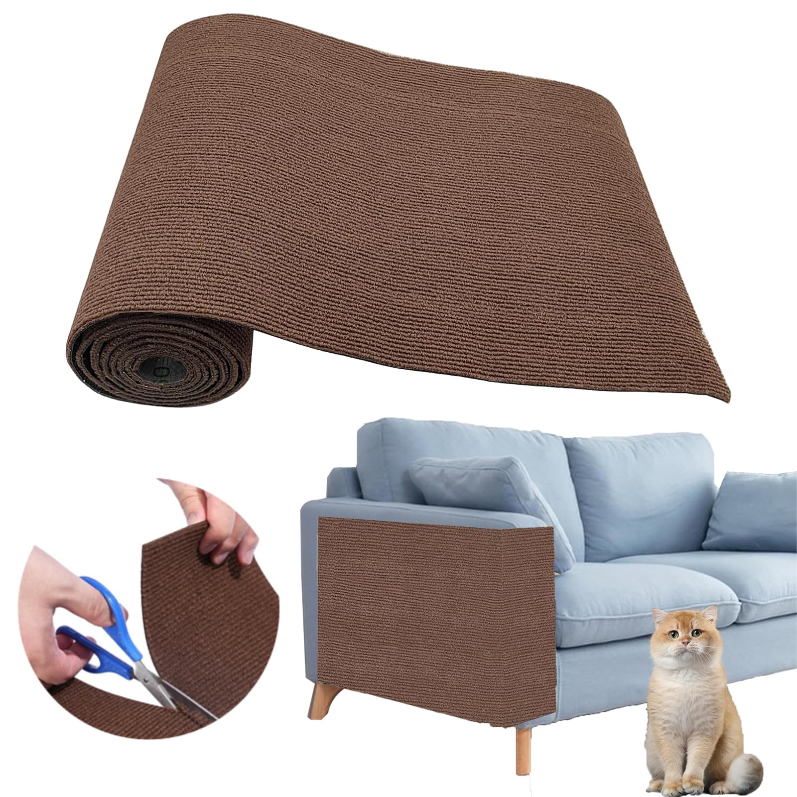 Muur Zelfklevende Anti Kat Kras Bank DIY Katten Krasbescherming Poten Verscherpen Trimbaar Tapijt Katten Krasplank: M / green