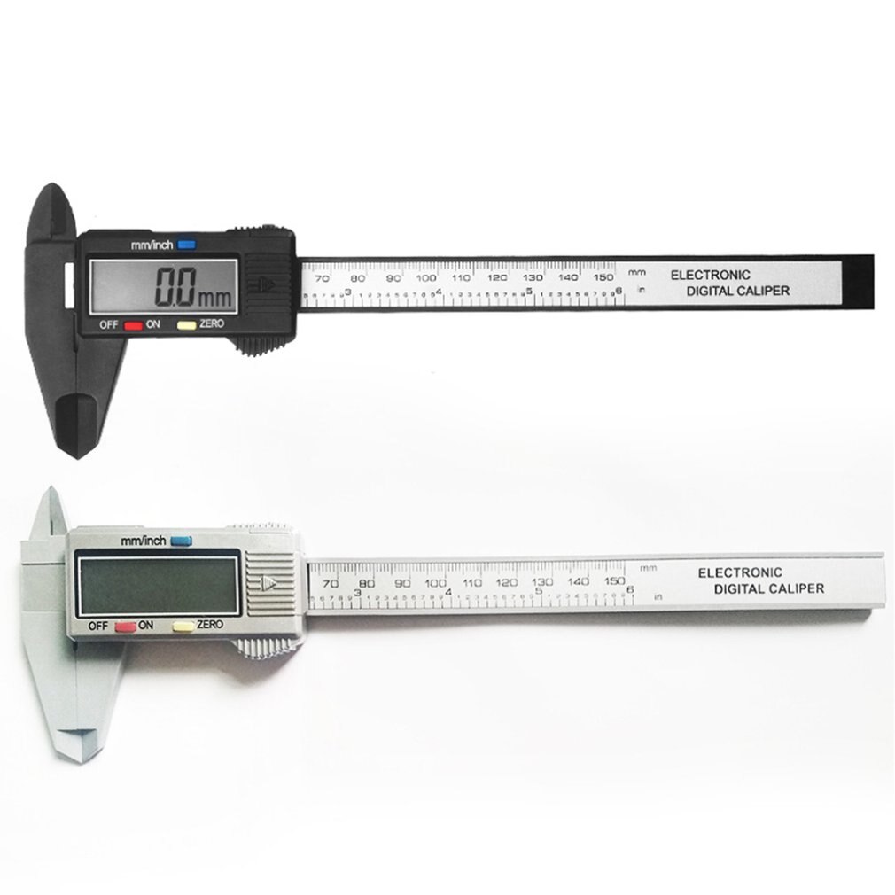 Electronic Digital Vernier Caliper Carbon Fiber Vernier Gauge Micrometer Digital Electronic Caliper Ruler 1 pcs