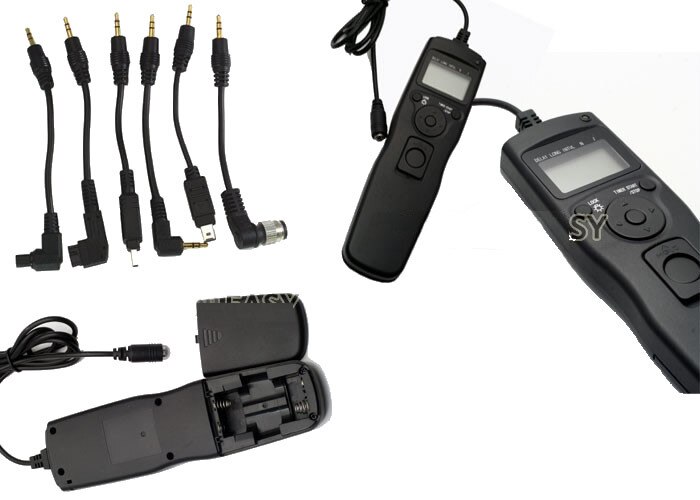 Timer Remote Shutter code for Canon Nikon Sony Olympus with 7pcs Removable Cable