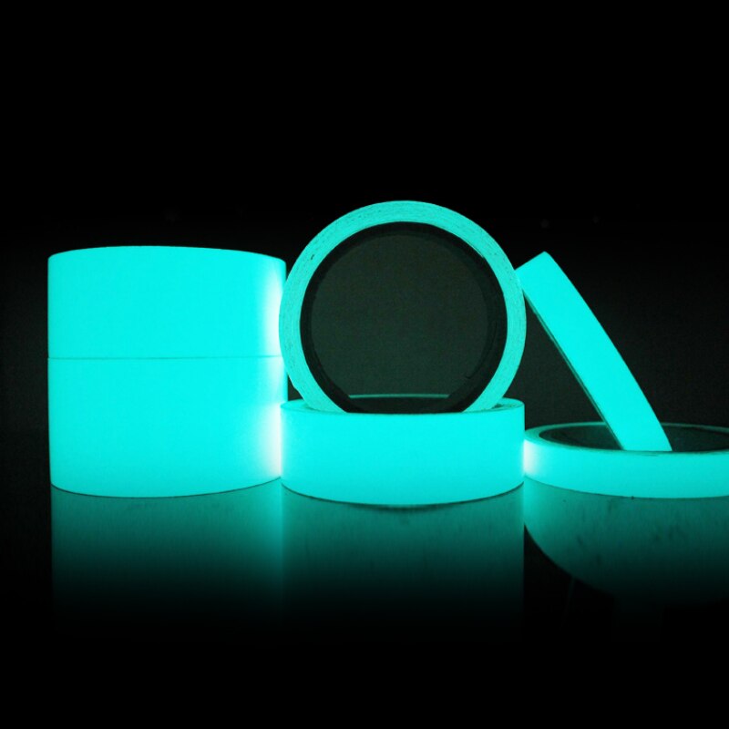 PVC luminoso fluorescente nocturno autoadhesivo que brilla en la oscuridad pegatina cinta seguridad de seguridad para hogar calcomanía de advertencia de coche cinta DIY tira