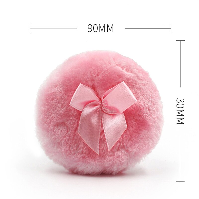 1Pc Cute Powder Puffs Fluffy Plush Comfortable Dusting Soft Blending Body Puff For Foundation Beauty Makeup Pink