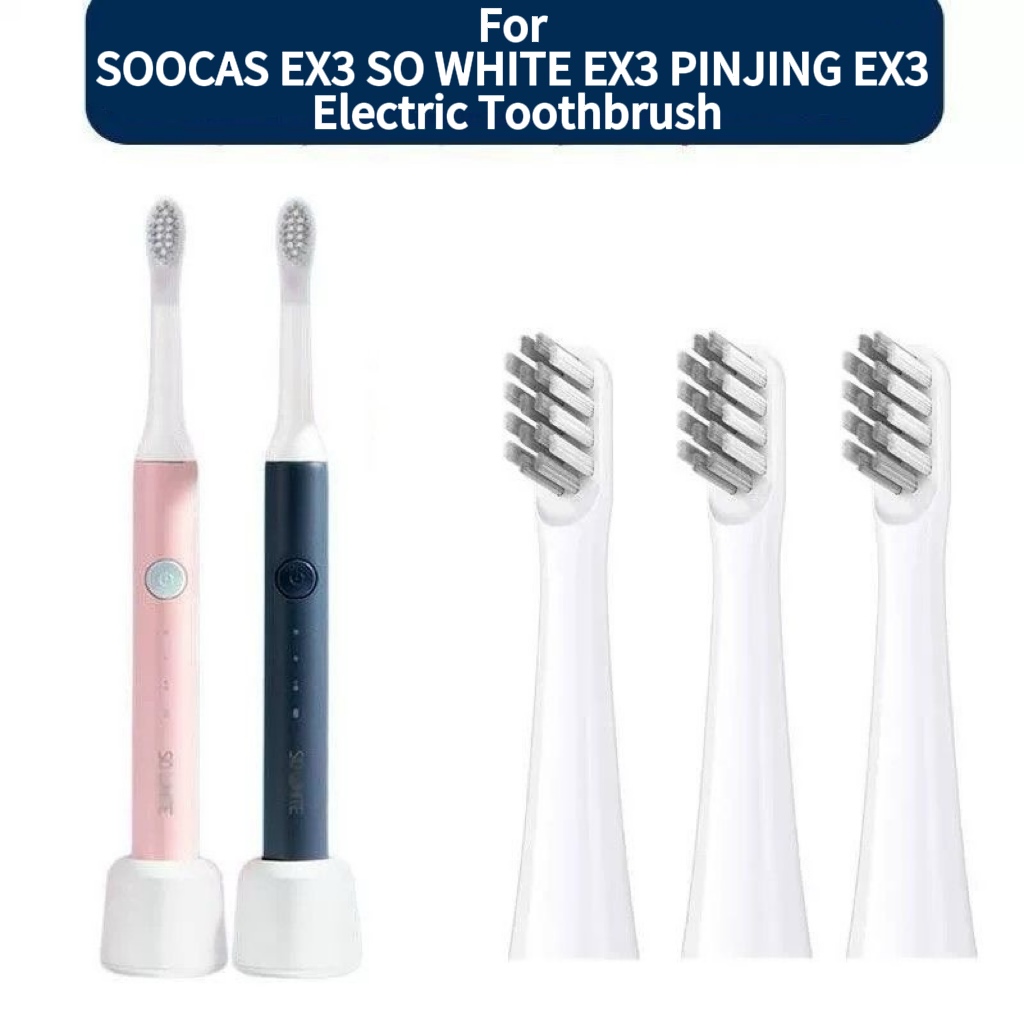 Cabezal de cepillo de dientes de repuesto para SOOCAS EX3 SO WHITE EX3 PINJING EX3, cabezal de cepillo de dientes eléctrico, boquillas de cerdas suaves