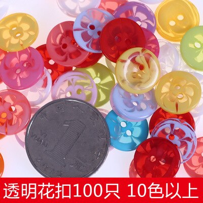 100pcs Mini Plastic Buttons Kids DIY Craft Toys for Children Educational Scrapbooking Toy Sewing Button Baby Girls: D