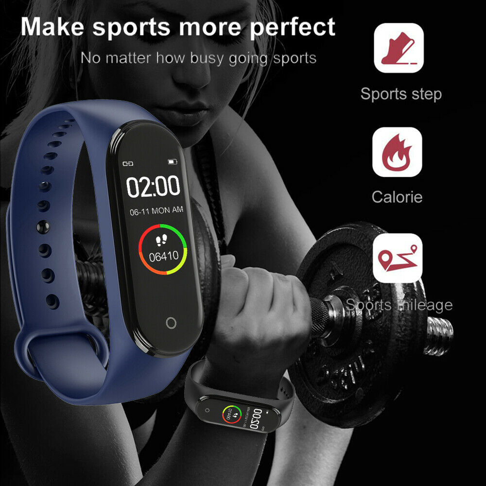 Fxm M4 Mannen Vrouwen Smart Label Riem Sport Bloeddruk Hartslagmeter Horloge Monitor Waterdicht fitness
