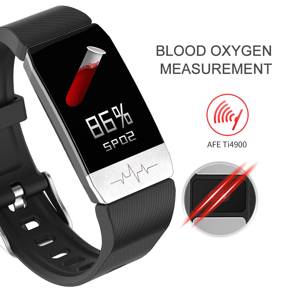 T1S Body Temperature Detection Intelligent Bracelet Multi-Function Body Health Monitor IP67 Waterproof Sport Bracelet Fitness