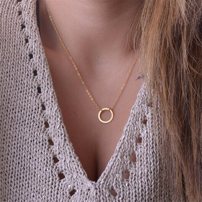 Trendy Girocolli Per Le Donne Oro Argento Colore Doppio Strato Collana Di Modo Regalo Per Amico Del Cuore Dei Monili del Collo Dropshipping