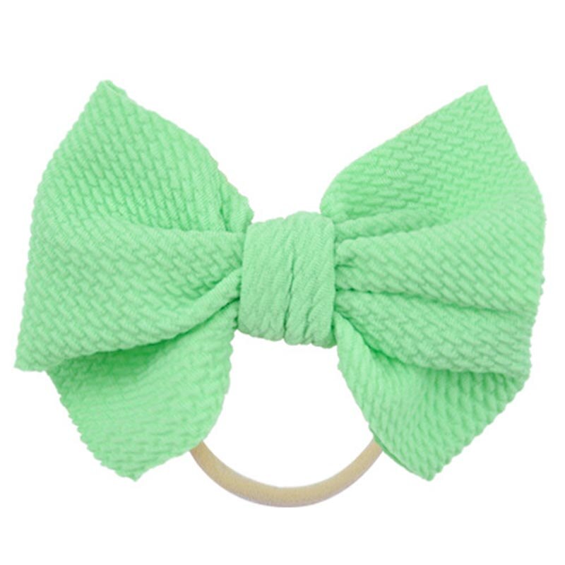 Peuter hoofddoek baby stretch knoop strik meisjes haarband kinderen tulband hoofdband: Lichtgroen