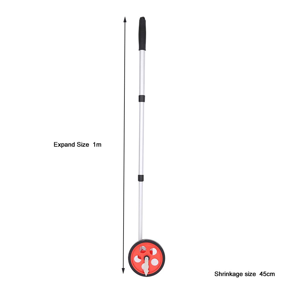 Hand-Held Mechanical Distance Measuring Wheel High Precision Tri-Sections 6-digit Counter Walking Measuring Wheel Range Finder