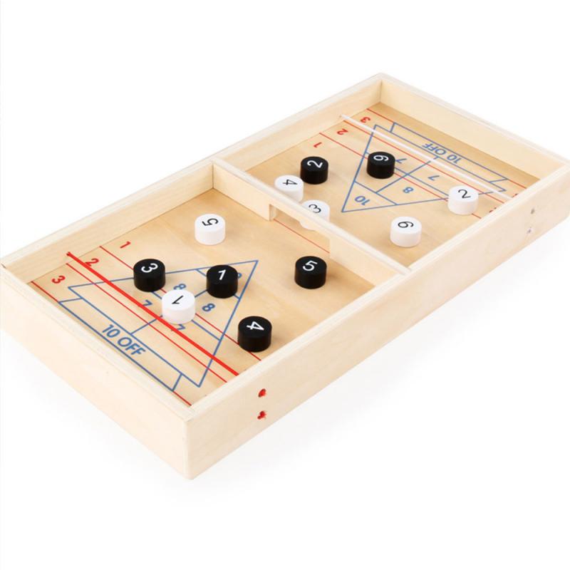 Holz Eisstockschießen Ball freundlicher Spaß Spielzeug eltern-Art-Spiele Sport Tisch Bord Interaktive Spiele Schnelle Schlinge Puck Bord spiele