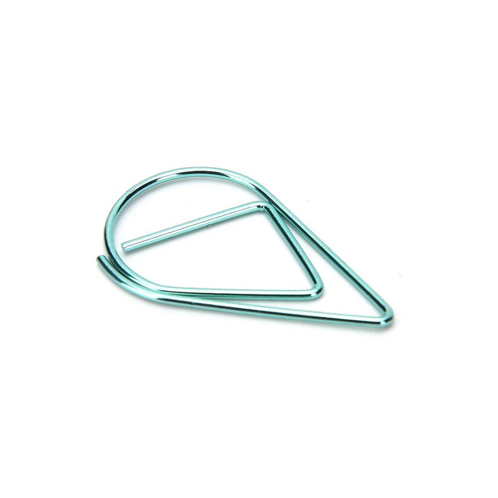 10 stuks/partij metalen materiaal watervorm memo paperclips grappige kawaii bladwijzer kantoor school kantoorbenodigdheden markeerclips