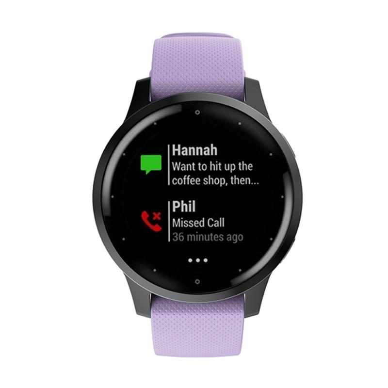 Voor Garmin Vivoactive 4S/Vivomove 3S Siliconen Zilveren Gesp Riem Vervanging Horlogeband 18Mm Modieuze