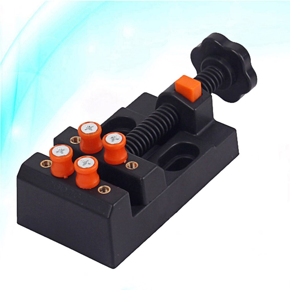 Mini Drill Press Vise Clamp Jewelry Walnut Watch Seal Stamp Hobby Carving Tool Adjustable Jaw Bench Clamp Universal Table Vise