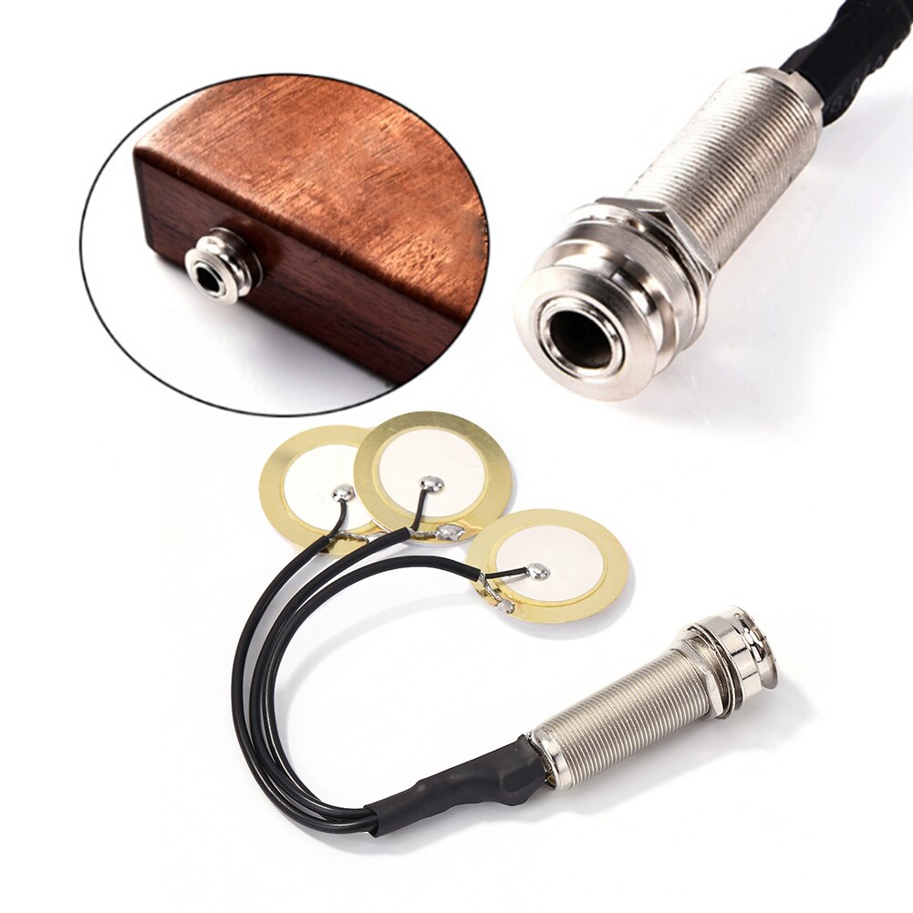 Draagbare 6.35Mm Kalimba Piezo Pickup Duim Vinger Piano Mbira Pick-Up Muziekinstrument Accessoires