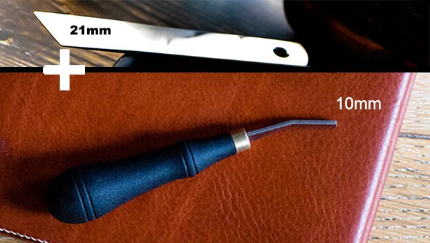 Pro detail rougher file tool and stainless steel spatula for leather craft: 10mm-21mm