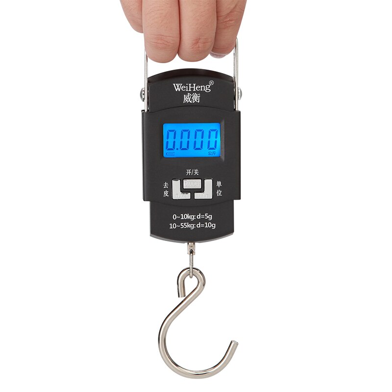 55kg 10g usb-lataus elektroninen digitaalinen vaaka ripustuskoukku kalastusmatka kaksinkertainen tarkkuus matkatavaroiden paino vaaka tasapainovaaka