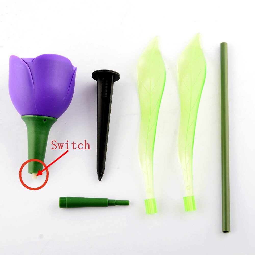 Lámpara Solar de tulipán para exteriores, luz multicolor impermeable para decoración de césped, camino de jardín, patio, 1 ud.
