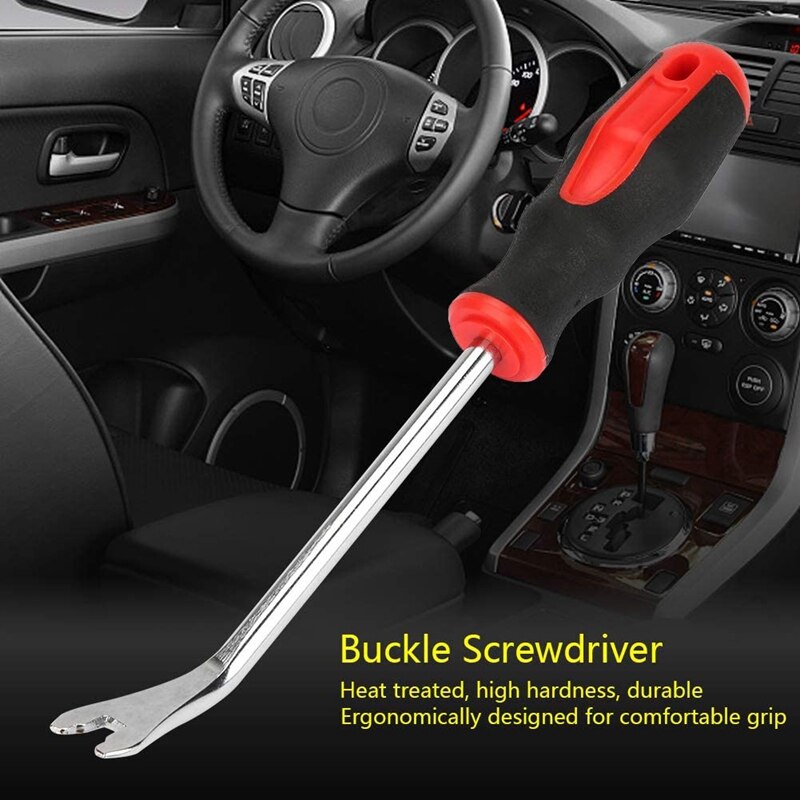 Buckle Screwdriver Heavy Duty Pry Bar Car Door Repair Buckle Trim Screwdriver Removal Pliers Demolition Rivet Tool
