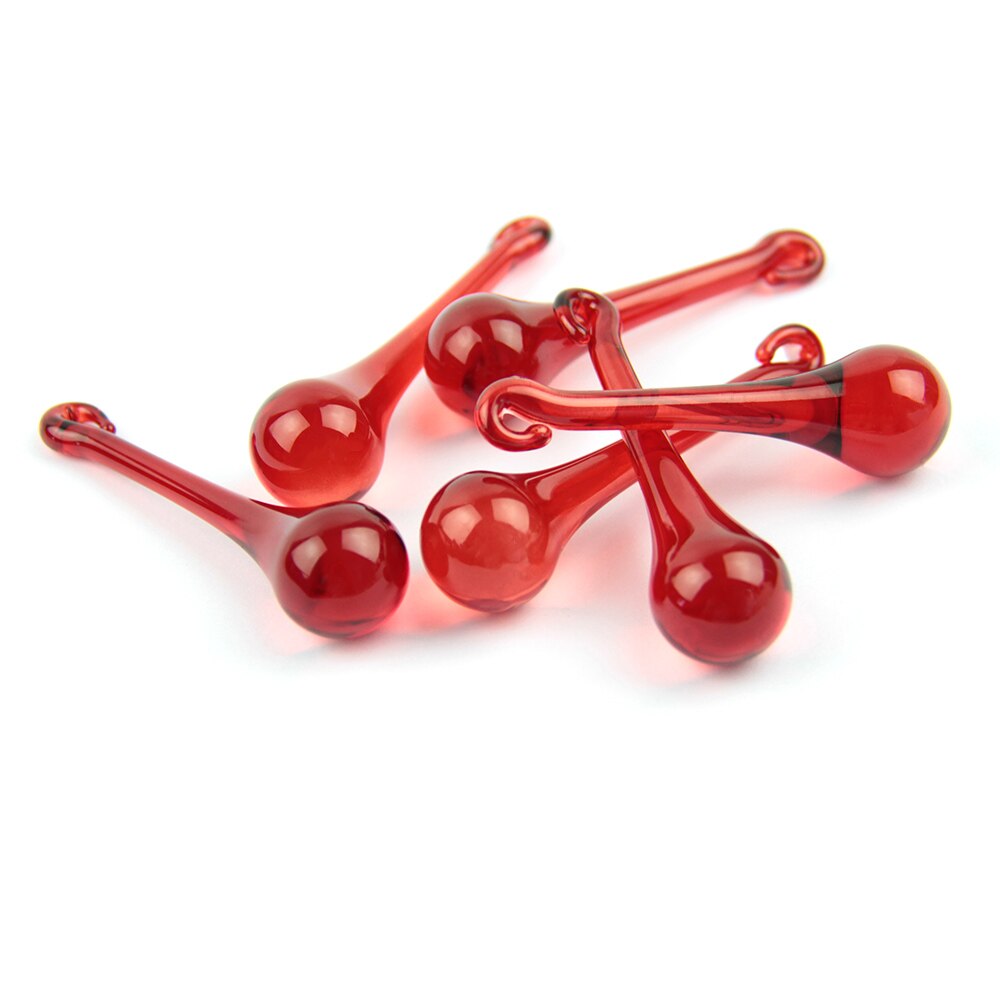 10Pcs Multicolor Regendruppels Kristallen Kroonluchter Onderdelen 20*80Mm Lamp Glas Opknoping Hangers Kralen Gordijn Accessoires: red / 16x60mm 10pcs