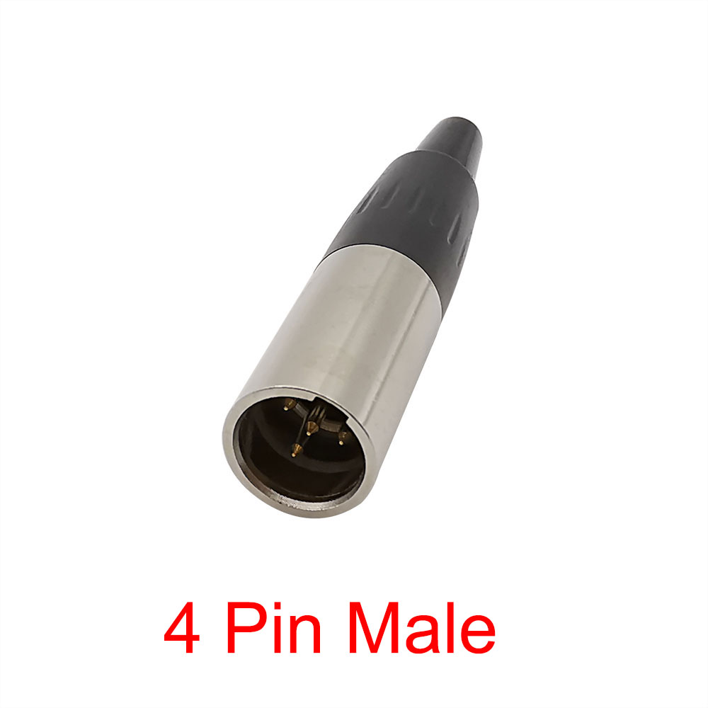 Mini XLR 3 pines 4 pines 5 pines 6 pines enchufe hembra macho micrófono conector de Audio Cable adaptador de micrófono de soldadura: Multicolor