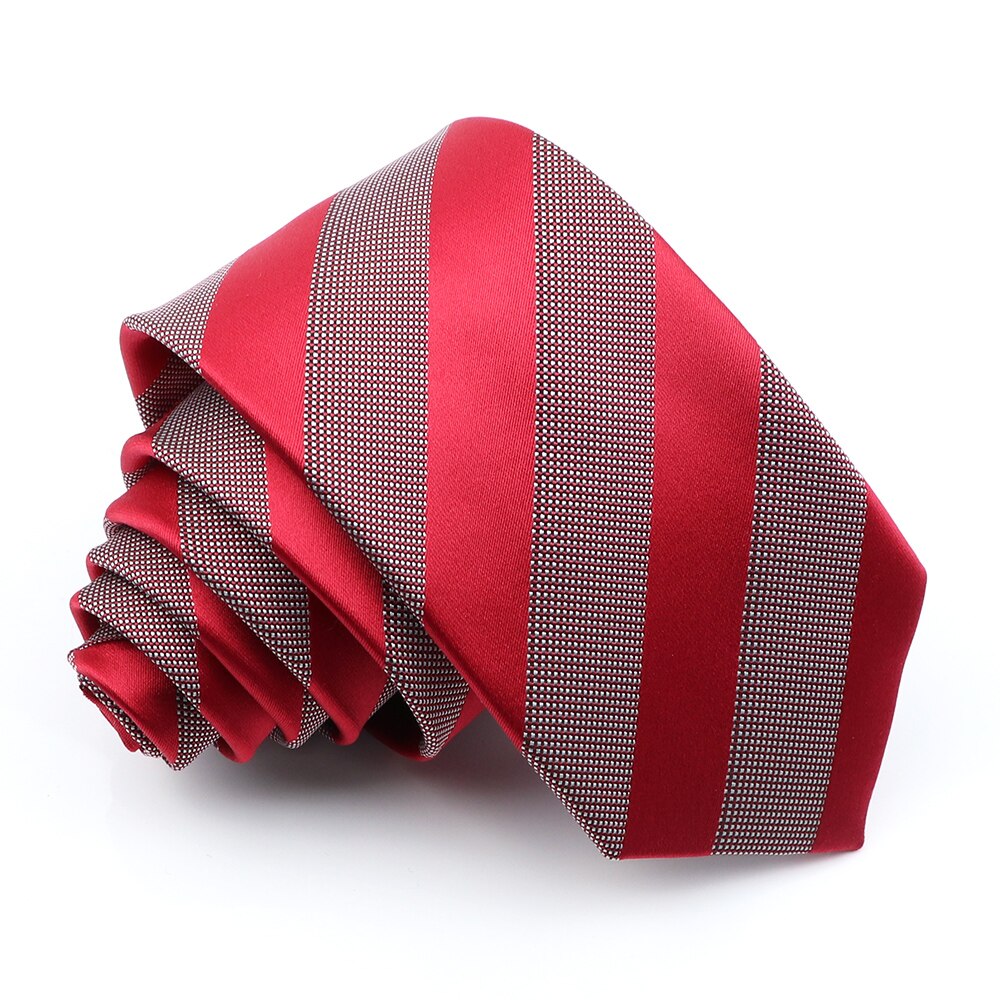 Corbata Negra a rayas para hombre, corbatas a cuadros de Color sólido de 6cm, azul y rojo, accesorios de uso diario, corbata, de de boda para hombre