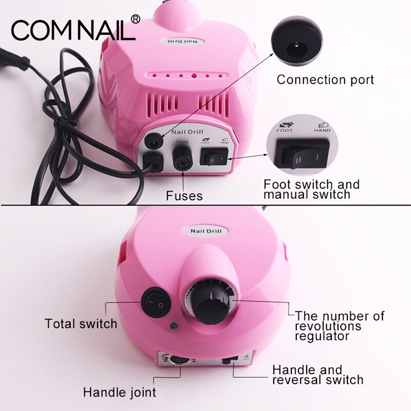 Nail Polijstmachine Slijpen Beglazing Machine 35000Rpm Electric Nail Boor Freesmachine Voor Manicure Boren Accessoire Pedicure Kit