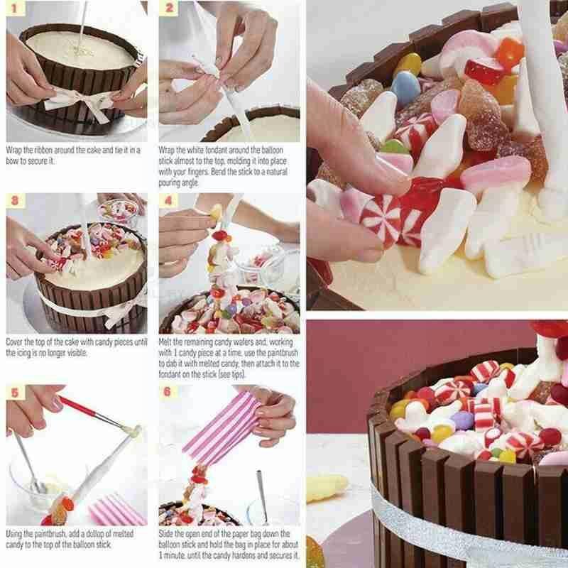 Support de gâteau à Structure Anti-gravité, produit, Kit d&#39;anniversaire, Support de gâteau suspendu de mariage, décoration de versement à faire soi-même