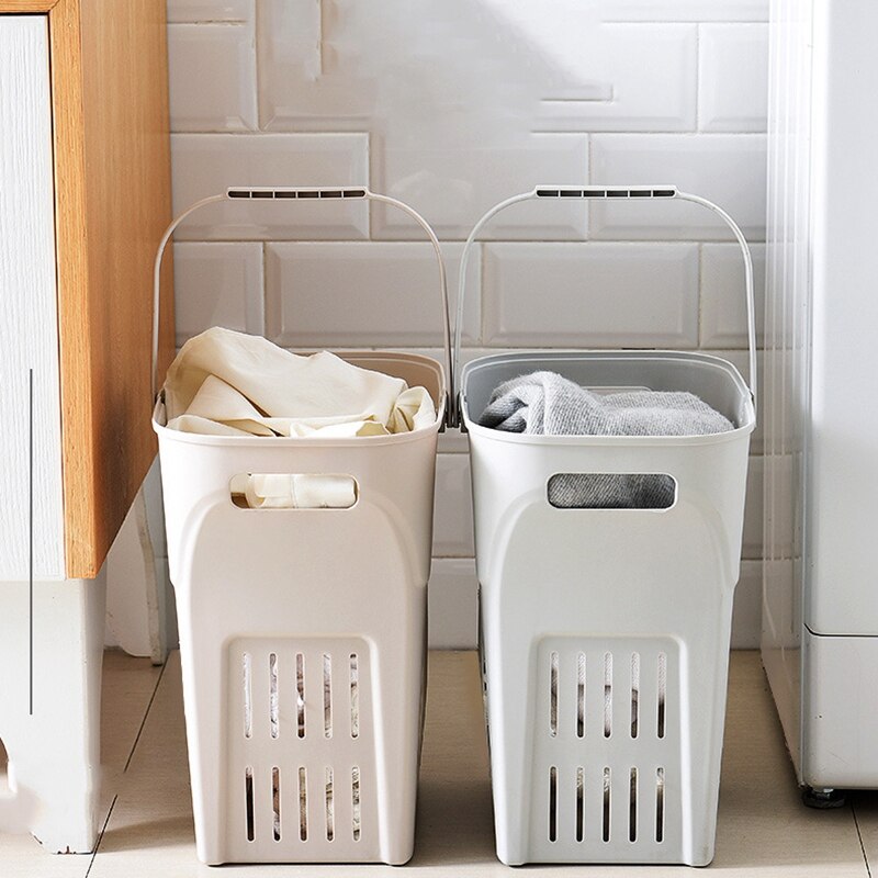 Plastic Laundry Storage Basket Portable Household Laundry Basket Clothes Toy Laundry Storage Basket Container