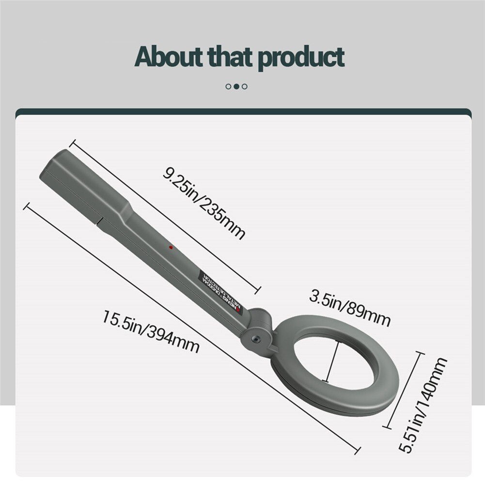 DM3004A 9V 6F22 Handheld Metal Detector High Sensitivity Scanner Security Adjustable Tracker With LED Alarm Buzzer