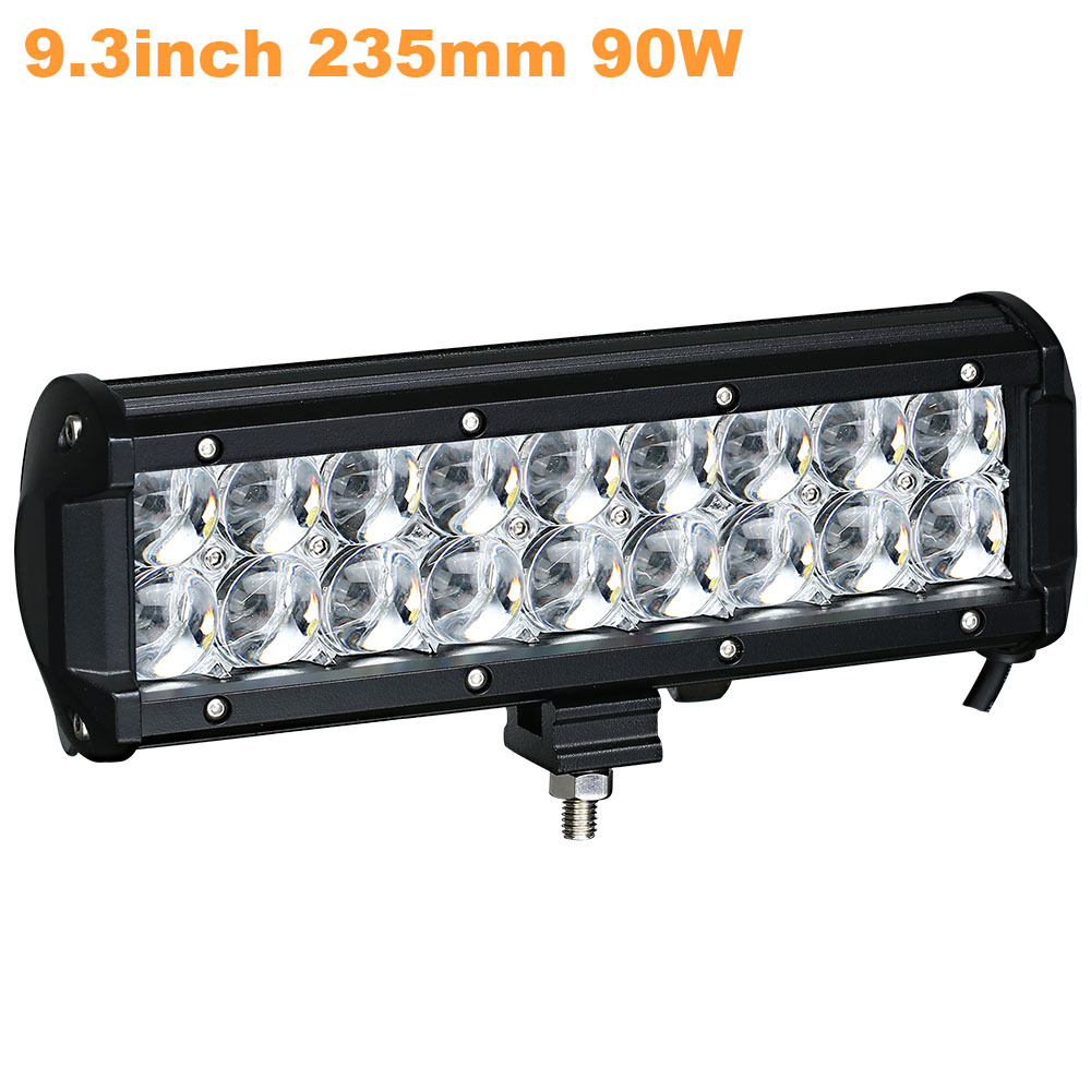 Weketory 4 6,5 4 9,3 12 17 pulgadas 30W 60W 90W 120W 180W 5D Barra de luz LED de obra para Tractor Boat OffRoad 4WD 4x4 camión SUV ATV 12V 24v