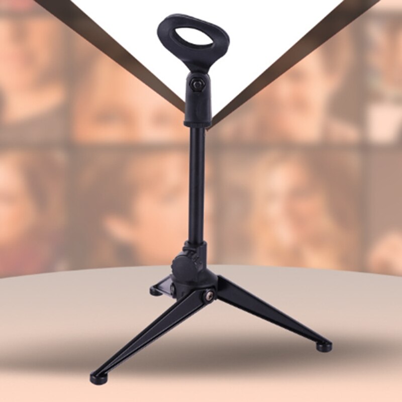 2Pcs with Clamp Desktop Holder Table Tripod Mount Lightweight Bracket Practical Adjustable Portable Microphone Stand