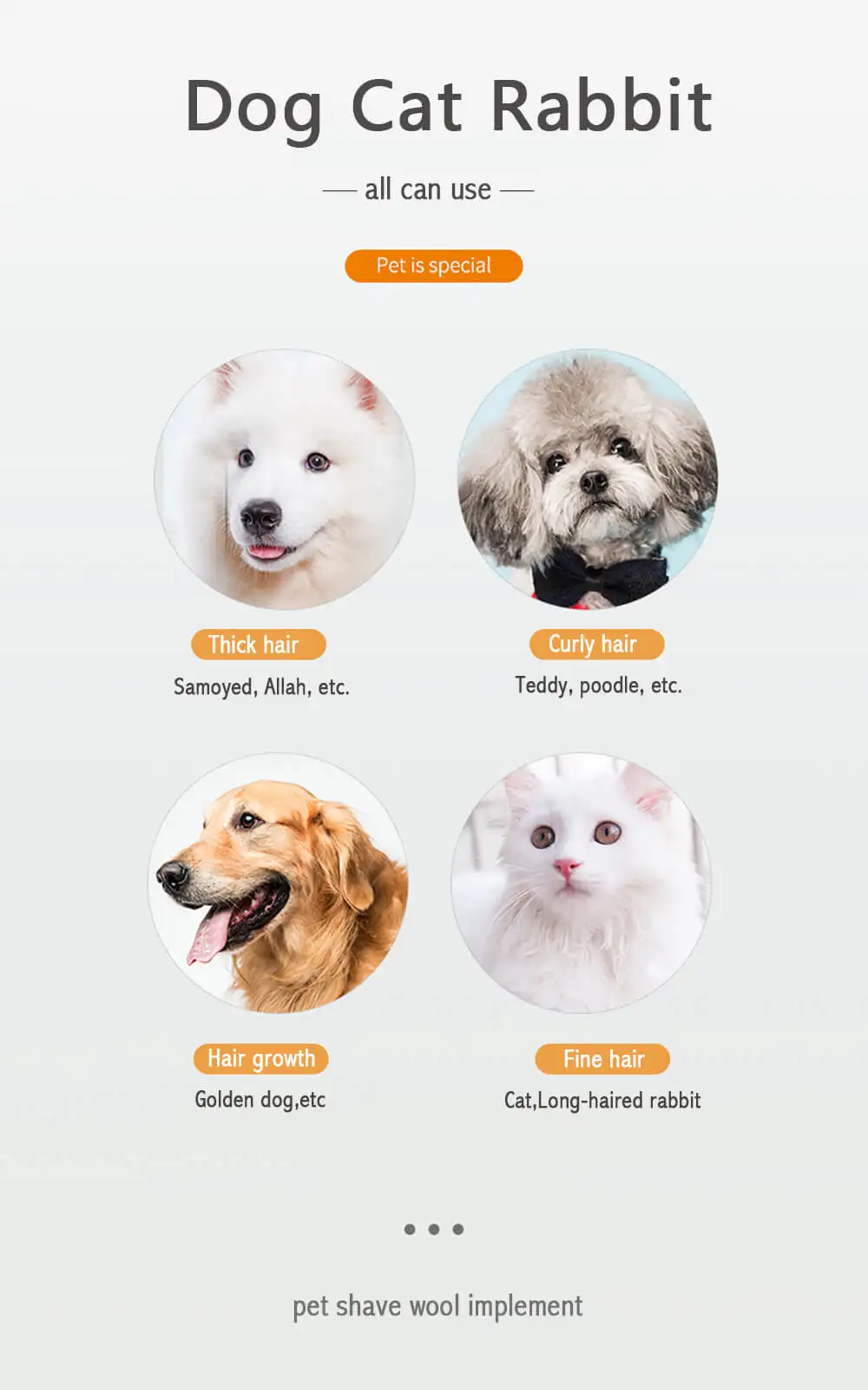 Hundeknipser, geräuscharmes Haustierpflege-Werkzeug, Katzen-Tierhaarschneider, Trimmer, Haarschnitt, Rasur, Perros und Gatos de Pelo maquina afeitadora