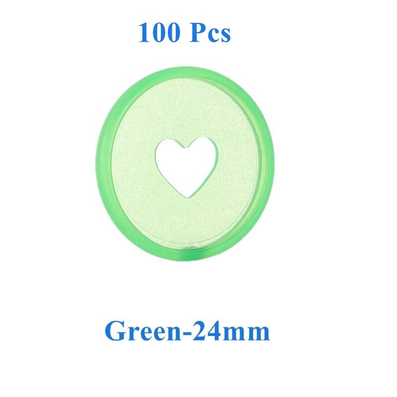 30/50/100 stk happy planner disc til notesbøger/planlæggere 24mm geléfarvede løsblade svampebindsbind scrapbogsbinderinge: 100 stk-grøn