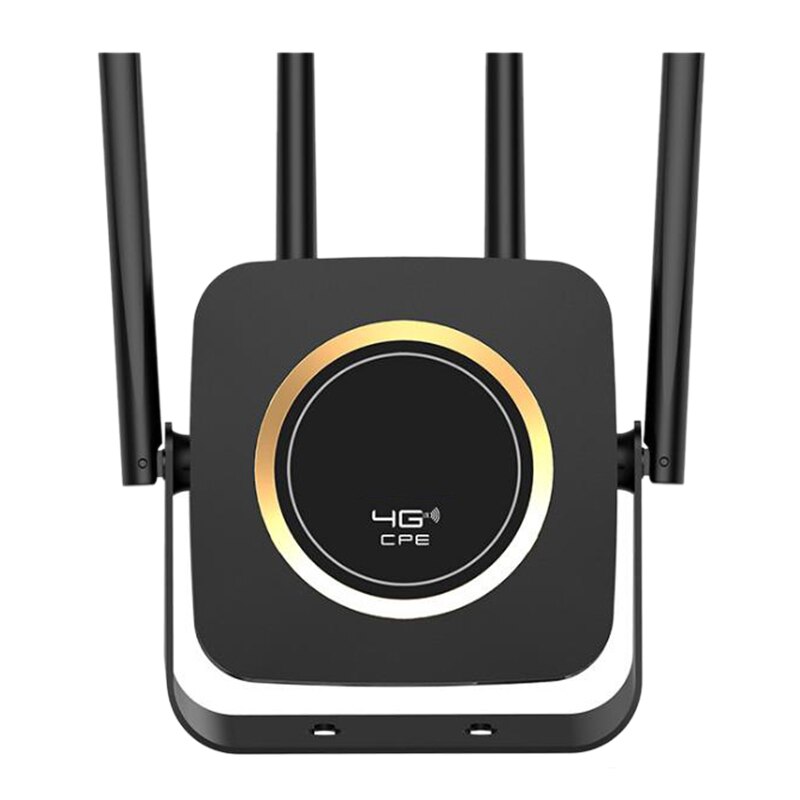 4G LTE Router 300Mbps High Speed Wireless CPE Built-In 3000MAh Battery Mobile Wifi Hotspot with SIM Card Slot Lan Port Us Plug: Default Title