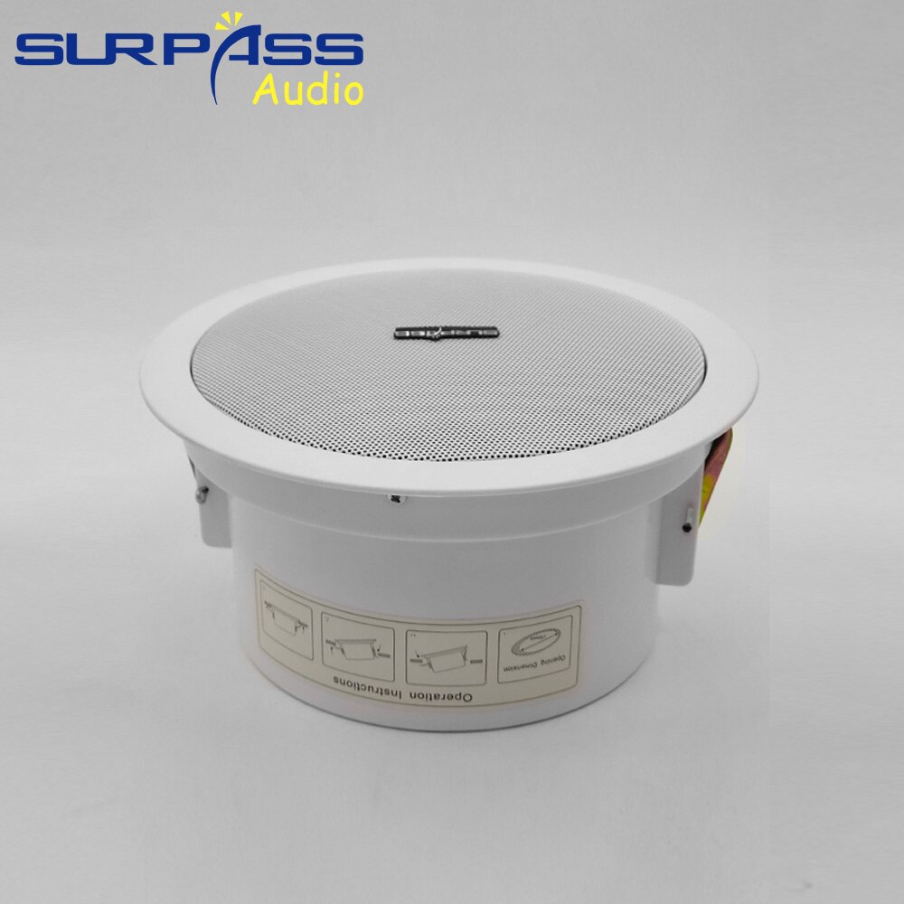 PA System Ceiling Speaker Public Broadcast Background Music 6.5&quot; Home Audio HiFi Stereo Sound Coaxial Loudspeakers Supermarket