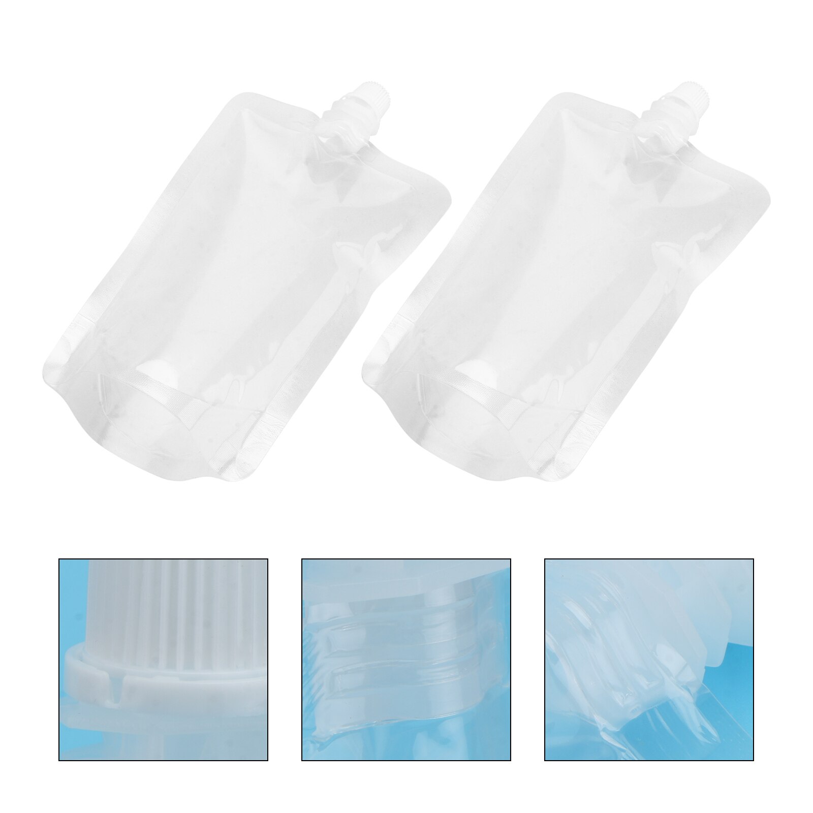 Travel Outdoor for Drinks Bag Standing Plastic Portable Concealable Transparent Beverage Flasks