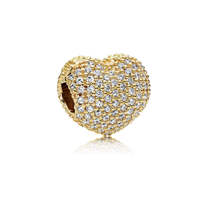 Ailes d'ange en or scintillant pour maman et papa, perles breloque en forme de cœur, adaptées au Bracelet européen Original en argent 925, bricolage de bijoux pour femmes