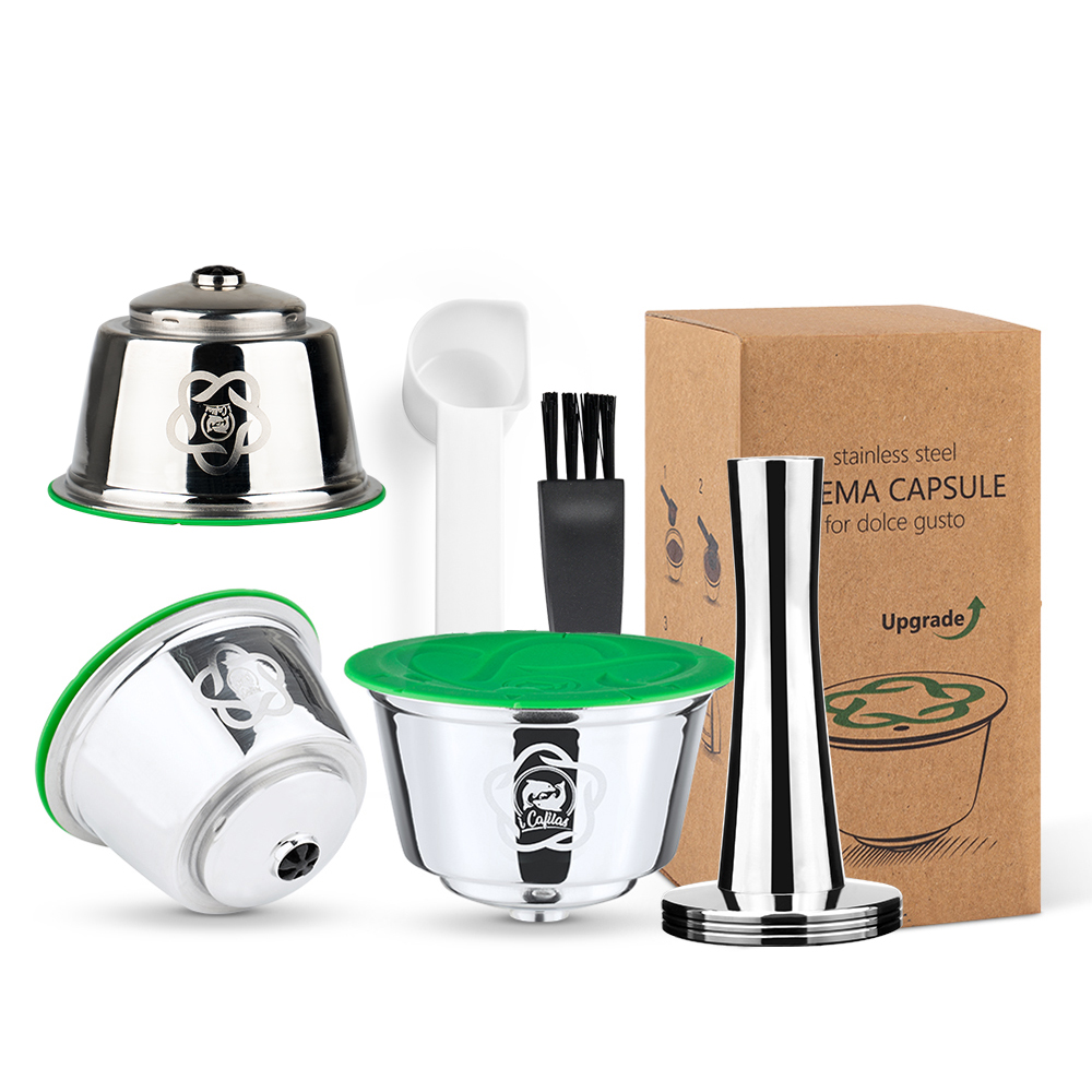 Capsule di caffè ricaricabili riutilizzabili per Dolce Gusto Maker Nespresso Caffè espresso e cialde filtro per il latte Accessori per caffè: Borgogna