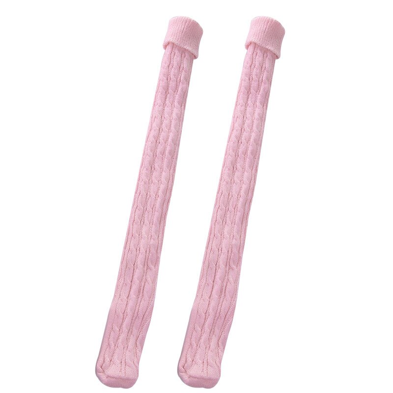 Over The Knee Knit Socks Women Cable Knit Thigh High Boot Socks Winter Leg Warmers ENA88: Pink