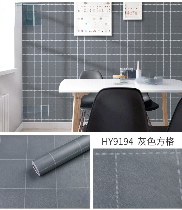 Mural Wallpaper Modern Black and White Circle Wallpaper Office Study Bedroom Landscape Self-adhesive Waterproof PVC: J