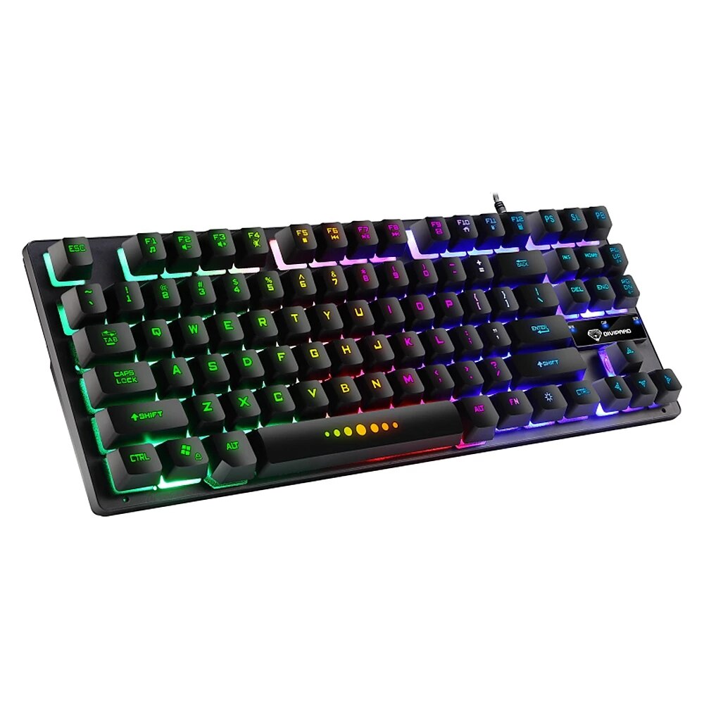 GK 10 mechanical keyboard 87 keys waterproof USB wired keyboard colorful backlit keyboard ergonomic wired game keyboard