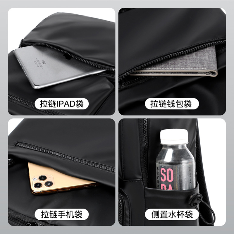 Men Backpack Waterproof Oxford USB University Student School Bags Large Capacity Casual College Style