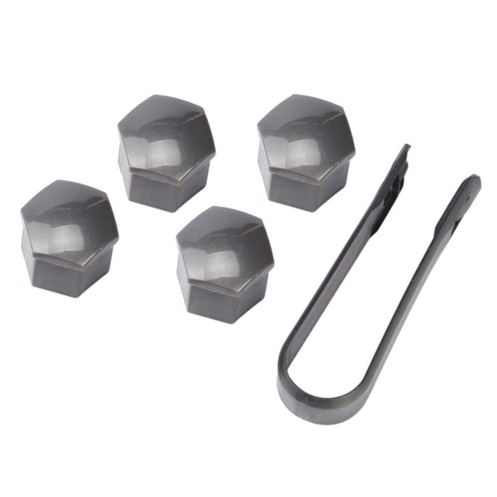 20PCS 19mm Car Hub Screw Cover Car Wheel Nut Lug Dust Cover Caps Bolt Grey