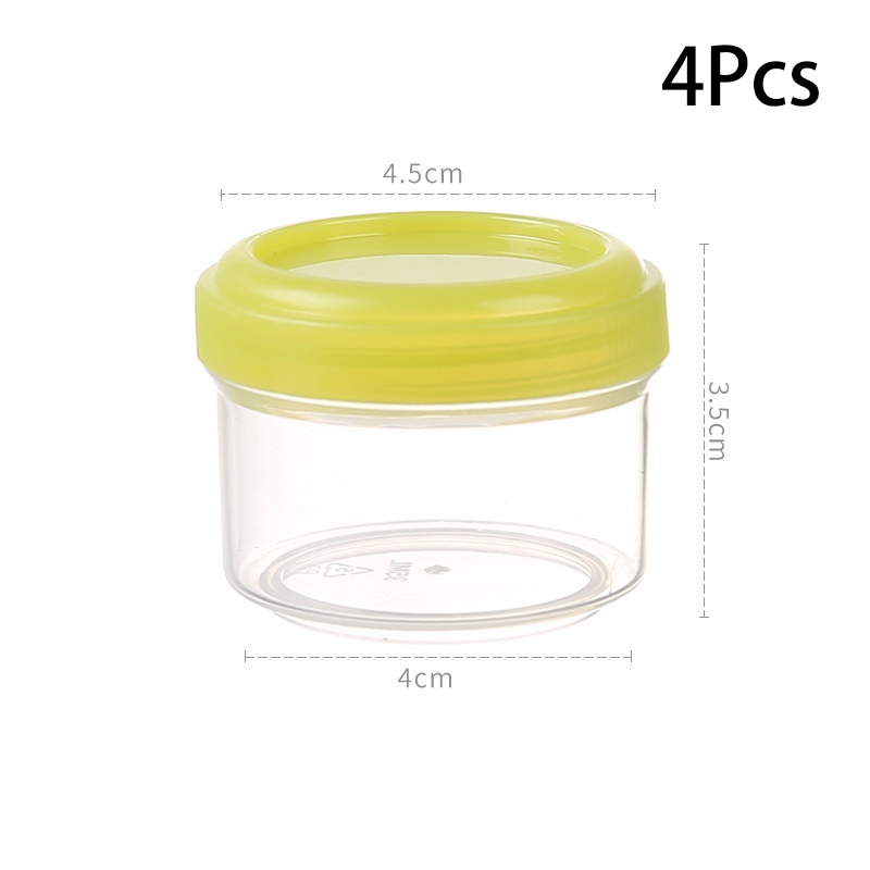 Mini botella dispensadora de condimentos, caja de salsa portátil, aderezo para ensalada de ketchup, contenedor de condimentos, accesorios para fiambrera Bento, 4 Uds.: Rojo