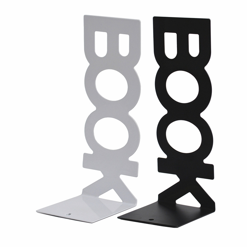 Bookends L-shaped Desk Organizer Desktop Book Holder School Stationery Office Accessories