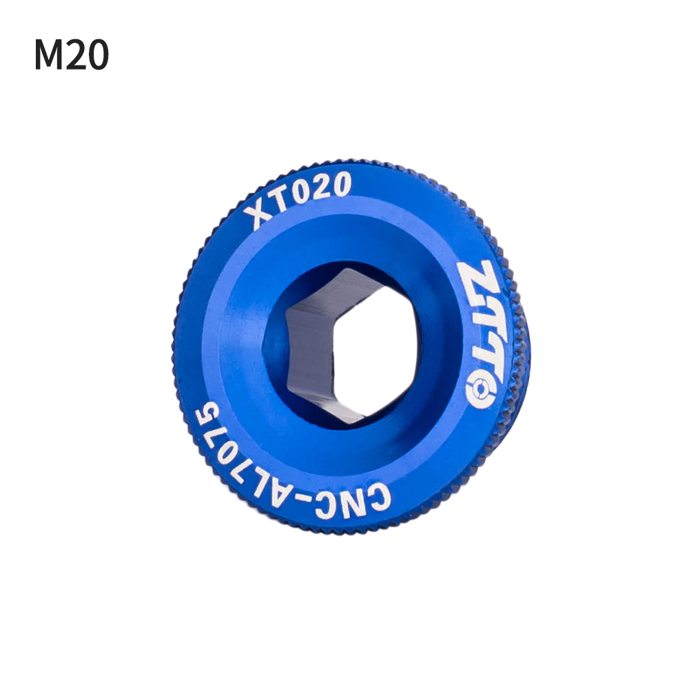 ZTTO-perno de brazo de manivela de bicicleta, tapas de tornillo de manivela de aleación de aluminio, tornillos de cubierta de manivela de bicicleta de montaña y carretera M20 M19 M18 Universal para M6000 105: Azul