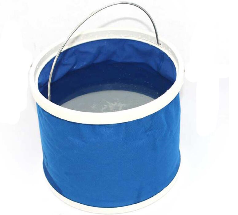 Foldable Oxford Bucket 11L Big Volume Folding Bucket Car Washing Outdoor Camping Hiking Traveling Fishing Water Bucket