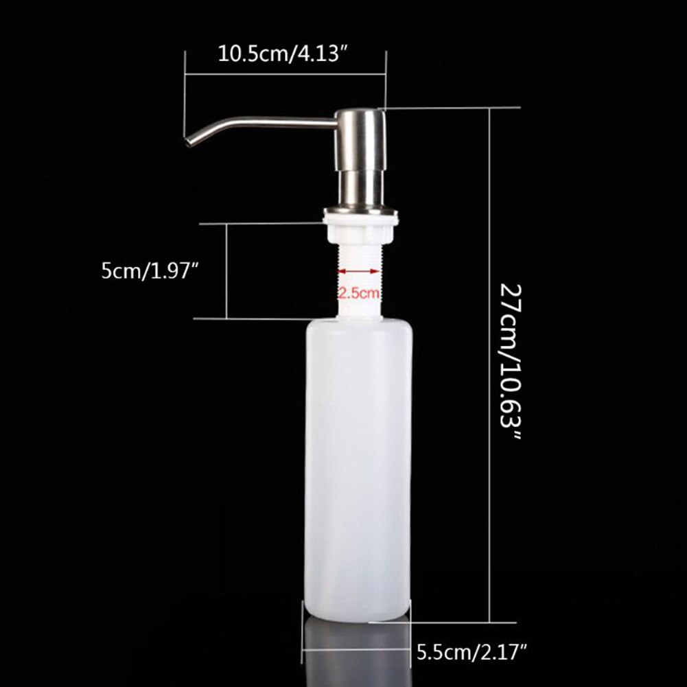 Kitchen Soap Dispenser Sink Liquid Soap Bottle Bathroom Detergent Liquid Hand Wash Soap Dispenser Pumps 300ml